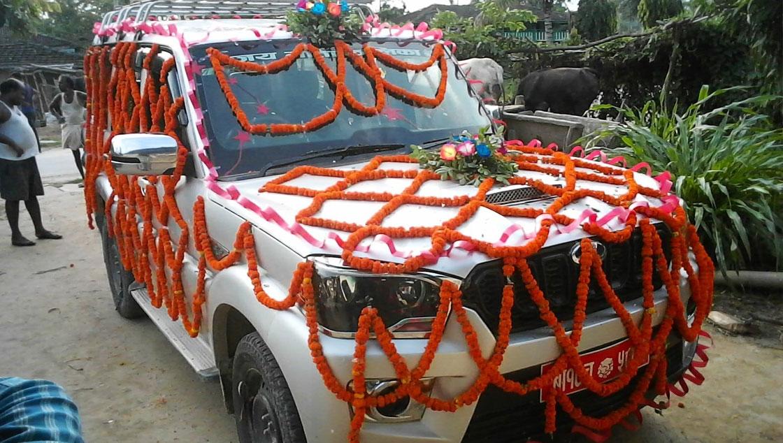 Decorated Scorpio for Weeding ceremony 