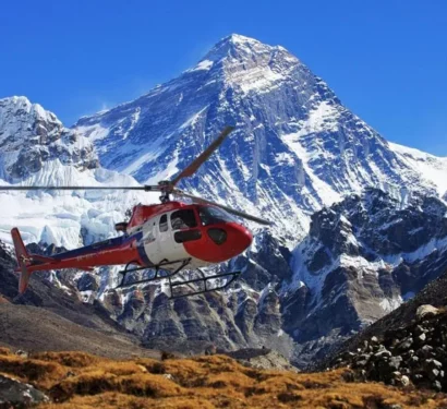 Discover the ultimate helicopter tour package in Nepal and explore breathtaking helicopter tour destinations in Nepal like Everest Base Camp, Annapurna, Tilicho Lake, and more