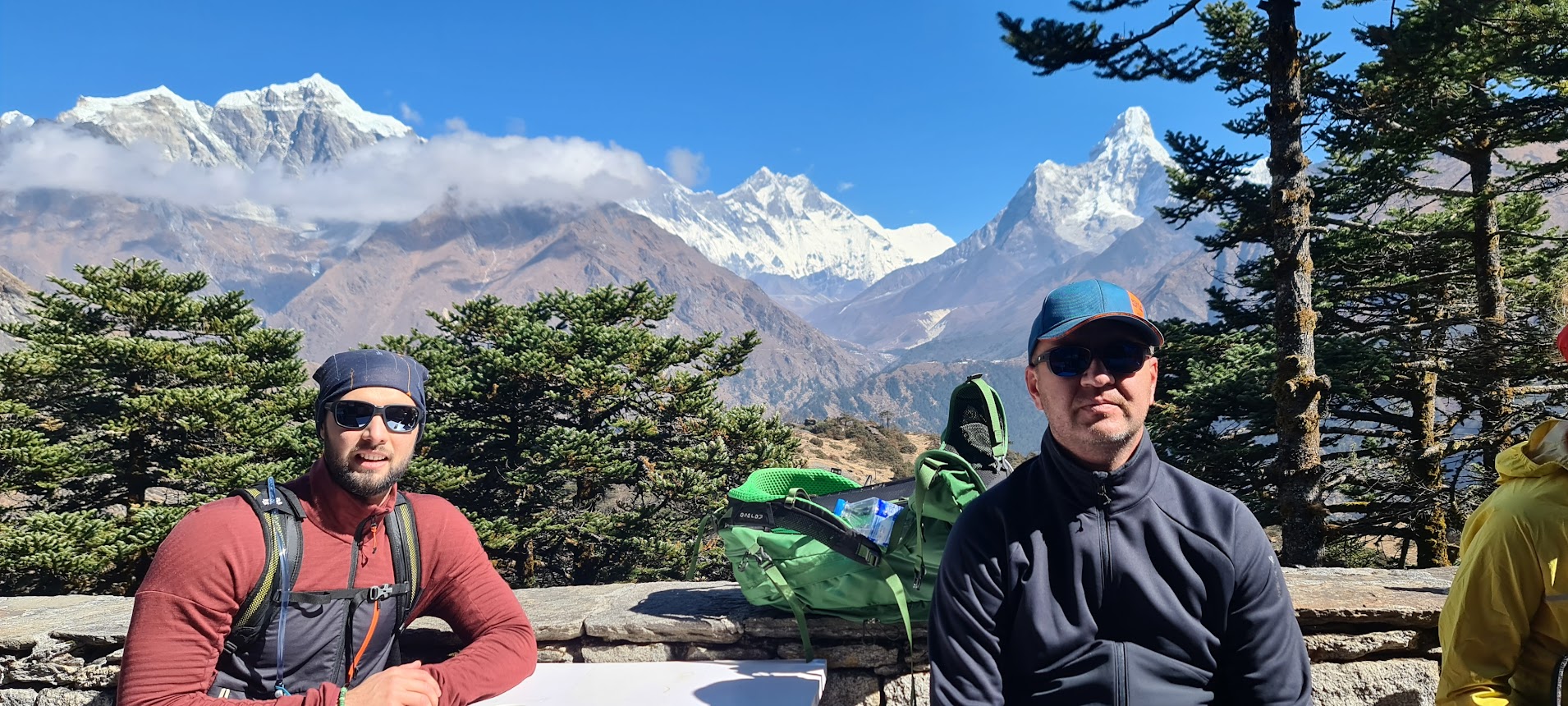 The client are enjoying the view from everest view hotel